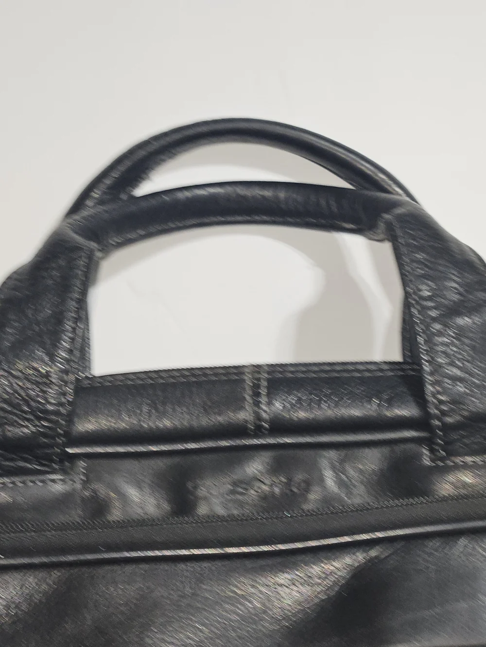 Samsonite Black Leather Men’s Messenger Briefcase Bag Laptop Travel Business
